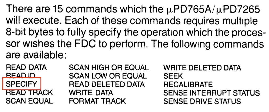 NEC PD765A / Specify