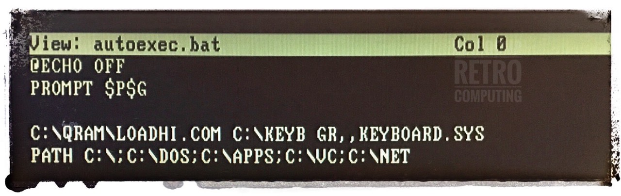 System Configuration / AUTOEXEC.BAT