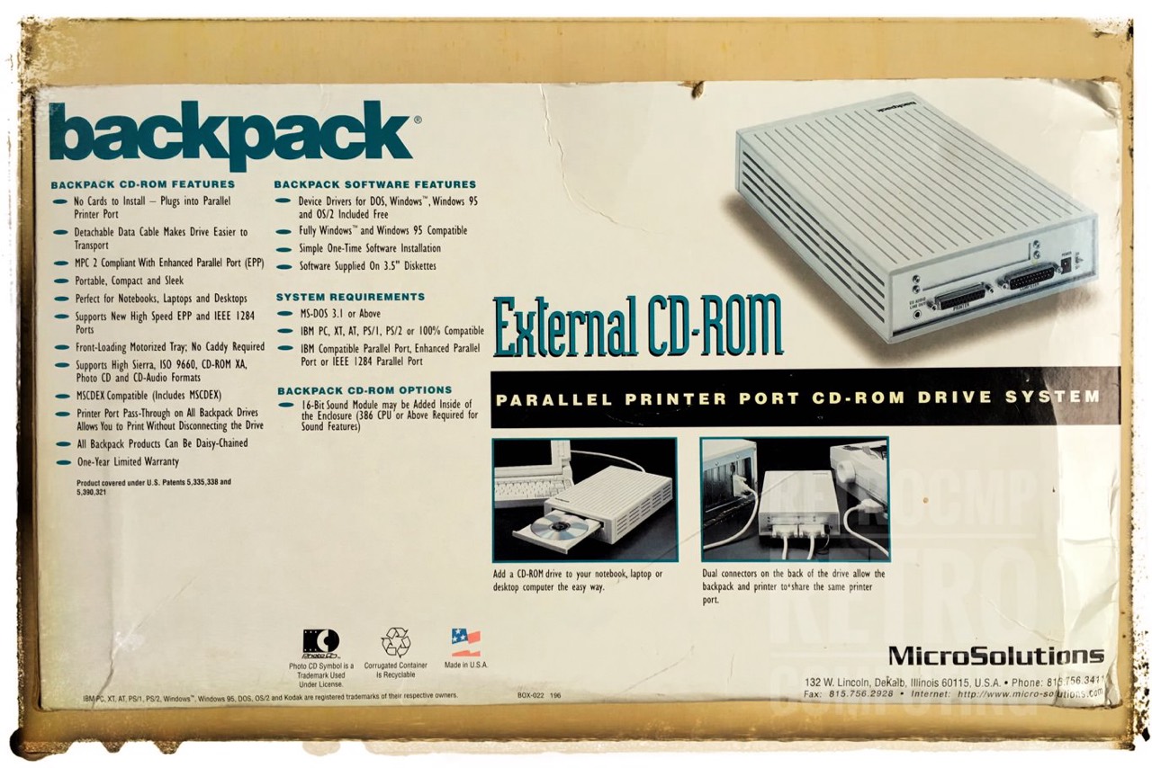 MicroSolutions Backpack CD-ROM drive 167550