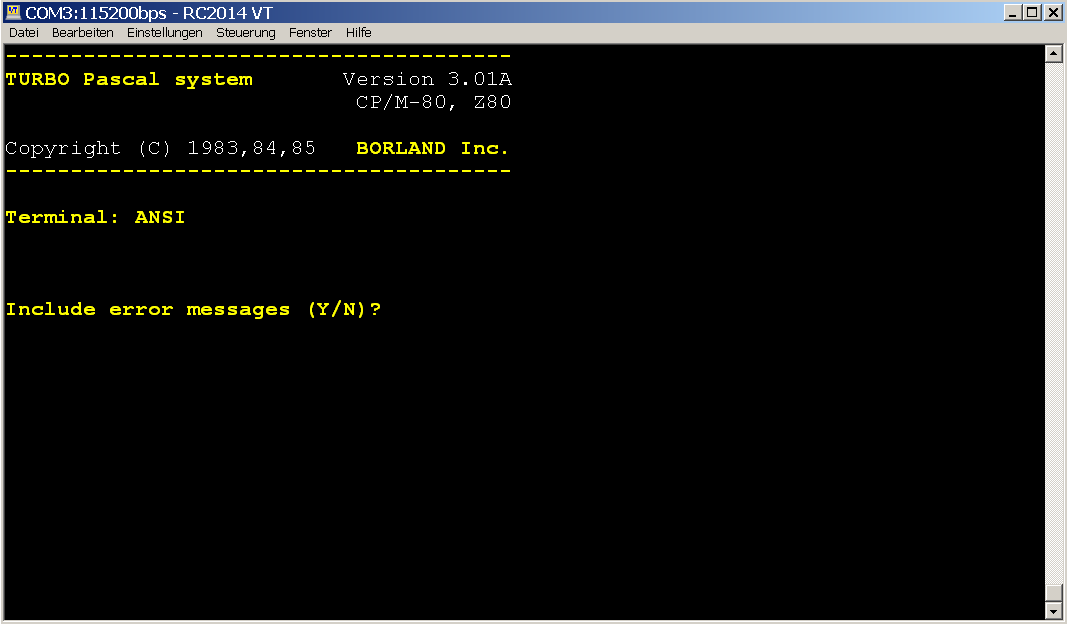 Turbo Pascal 3.0a