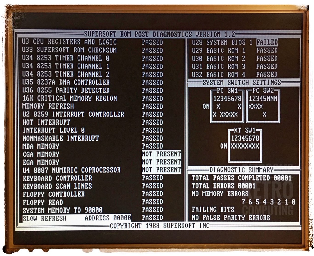 Supersoft ROM Post Diagnostics V1.2