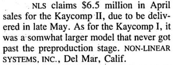 Kaycomp I