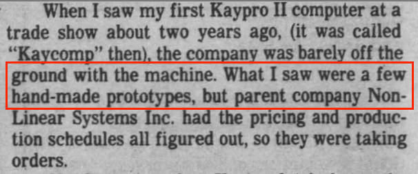 Kaycomp II - Osborne Look-Alike