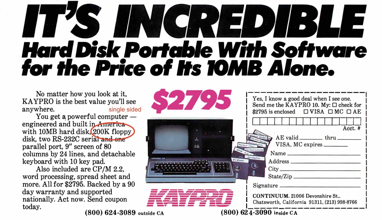 Flyer Kaypro 10