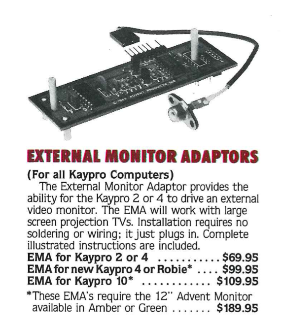 External monitor adaptor by Advent