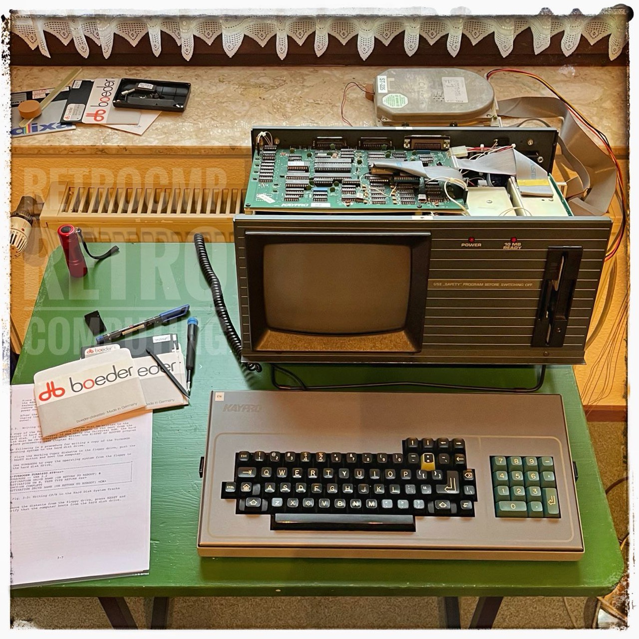 Kaypro 10 test setup