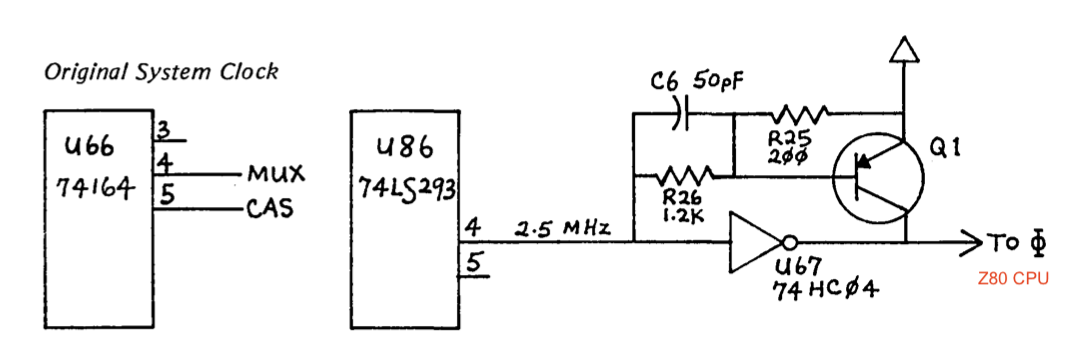 Original system clock - Kaypro II/4 (2,5 MHz)